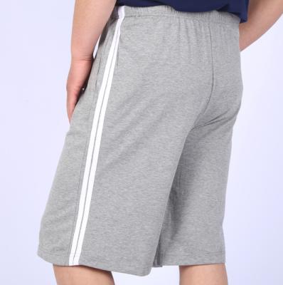 China Anti-wrinkle 2021 summer half cotton elastic waist men's casual sports pants with white side stripe ZGJ-0257 for sale