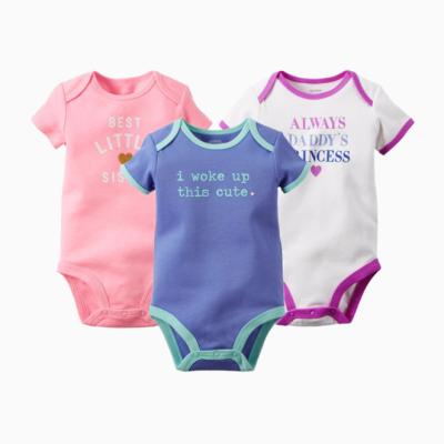 China 2021 Hot Selling Snap Button Summer Short Sleeve Baby Infant Rompers ZGJ-0259 for sale