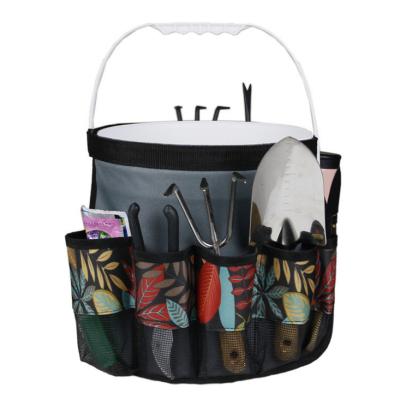 China Factory Sale New Oxford Folding Printed Outdoor Garden Tools Carry Bucket Storage Bags ZGJ-0405 for sale