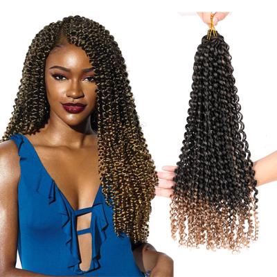 China Crochet hair extension passion twist braiding hair ombre curly Synthetic African Pre-twisted crochet hair extension pre-passion twist crochet braiding hair for sale