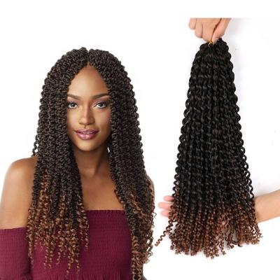 China Crochet Curly Pre-twisted Crochet Twisted Synthetic Pre-Twisted Expression Braiding Hair Extension Pre-looped Hair Passion Twist Water Wave Extension for sale