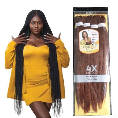 China EZ Pre-Stretched Prestretched 4X Ombre Color Expression Hair Ruwa Synthetic Braiding Hair Wholesale Braids EZ Crochet Braiding Hair Extension for sale