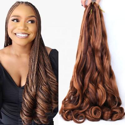 China Synthetic French Curly Loose Wave Curly Loose Curly Loose Wave Crochet Braids Prestretched Expression Crochet Looose Wave Spiral Hair Braiding Extensions for sale