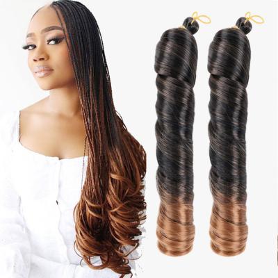 China Synthetic French Curly Loose Wave Curly Loose Curly Loose Wave Crochet Braids Prestretched Expression Crochet Looose Wave Spiral Hair Braiding Extensions for sale