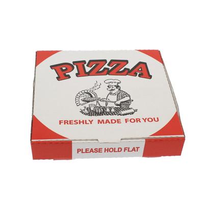 China NEW Recycled Materials 2022 Reusable Custom Pizza Box 33 35 cm 7/9/12 Inch Corrugated Paper Pizza Packaging Delivery Box With Your Own Logo for sale