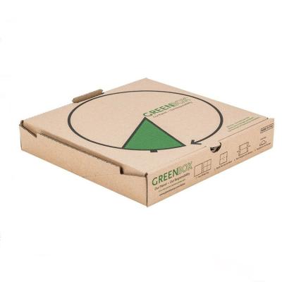 China Recycled Materials Caixas Para Custom Printing Pizzas 9 10 11 12 14 18 Inch Burger Pizza Boxes Flute Corrugated Pizza Packing Box for sale