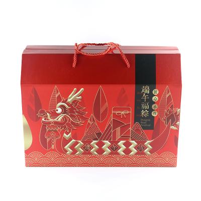 China Custom Recycled Materials Shape Packaging Box For Zongzi Durable Cardboard Gift Box With Brand Logo Printing Factory for sale