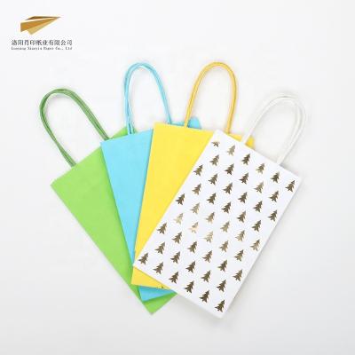 China Xiaoyin Recyclable Wholesale Thank You Paper Bag With Handles Gift Paper Bag With Your Own Logo Custom Paper Kraft Bag for sale