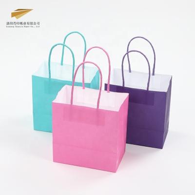 China Fashion Recyclable Paper Bag Manufacture Wholesale Kraft Paper Bag Takeout Food Shopping Bag Brand Paper Food With Handle for sale