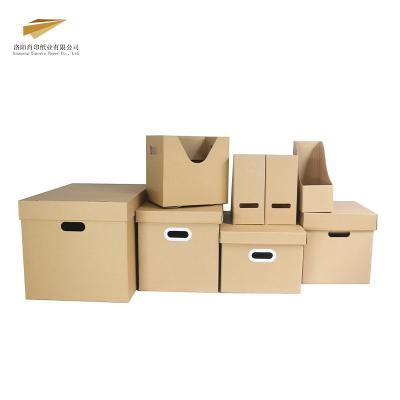 China Double Wall Boxes Large Recyclable Corrugated Cardboard House Mobile Bulk Cargo Box With Handle And Windows for sale