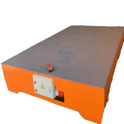 China Hotels wholesale flatbed rail electric power transfer cart trolley material flat electric transfer cart for sale