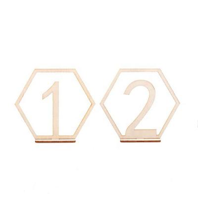 China Eco - Friendly Recycle Wedding Decor Free Wooden Table Position Numbers for sale