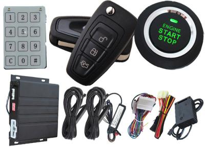 China Engine Push Button Start Smart Key Alarm System , 3 - 5 Mters Auto Car Central Locking System for sale