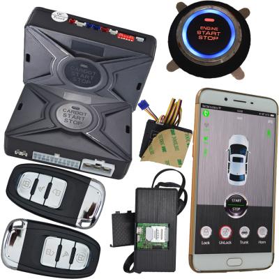 China 2 Way Smartphone Car Alarm System With Security Gps Tracking Location Keyless Go Start for sale