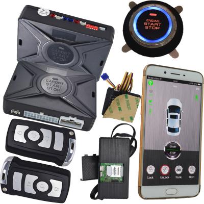 China Cell Phone Car Alarm Security System With Gps Location Sms Central Lock Start Stop Engine for sale