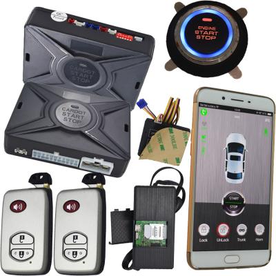 China GSM e GPS Smartphone Car Alarm Security Two Way Cell Phone Starter à venda