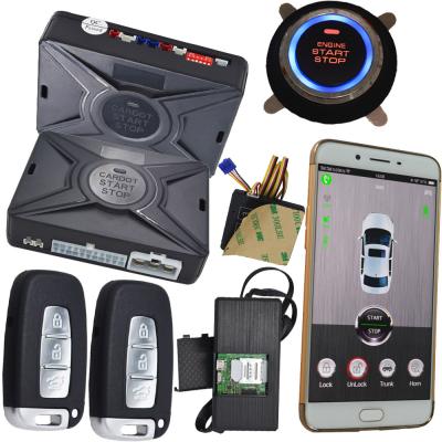 China Online Gps Gprs Tracking System Smartphone Car Alarm Cell Phone Remote Car Starter for sale