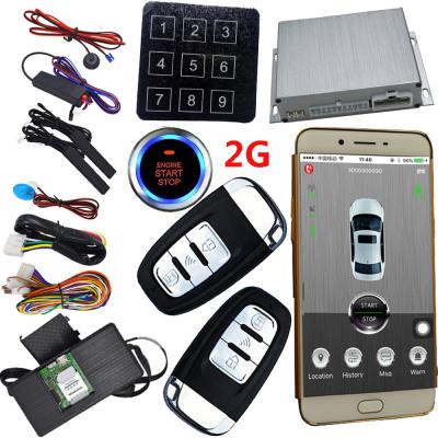 China GSM Smartphone Car Alarm That Connects To Phone Cellular Remote Start for sale