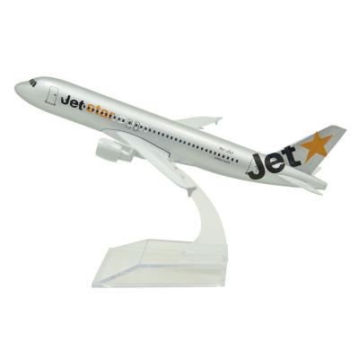 China Diecast Model Civil Aircraft Mode 1:400 16cm Jetstar Airlines Airbus A320 Metal Passenger Plane Toy Die Cast Customization Flat Model for sale