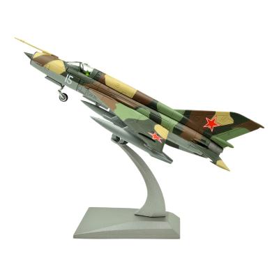 China 1:72 MiG-21 Classic Attack Fighter Metal Aircraft Diecast Mode Diecast Soviet Union Military Model Toy Plane Flat Model Aircraft OEM Customization for sale