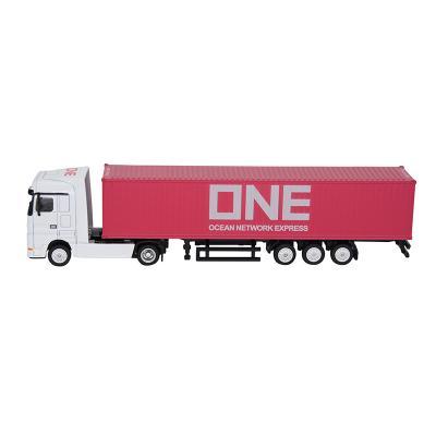 China Business Gift 1:87 Scale Metal 40GP Shipping Container Pink Truck Model UN Miniature Business Gift Home Decoration Collection OEM Customized for sale