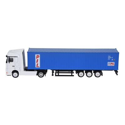 China Business Gift 1:87 Scale Metal Shipping Container Truck Model PIL 40GP Miniature Business Gift Home Decoration Collection OEM Customized for sale