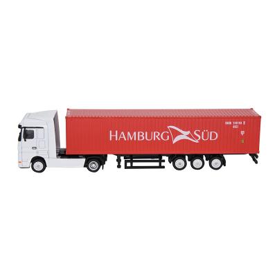 China Business Gift 1:87 Scale Metal HAMBURG LAUNDRY 40GP Shipping Container Truck Model Miniature Business Gift Home Decoration Collection Customized for sale