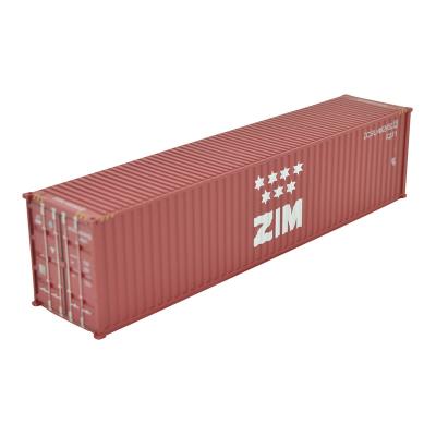 China Europe 1:87 Scale 40GP ZIM Shipping Container Model Miniature ABS Plastic Business Gift Home Decoration Collection OEM Customized for sale