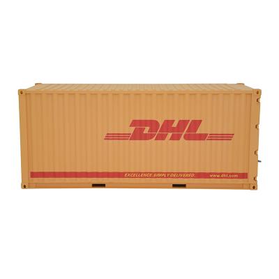 China 1:20 20 Europe GP DHL Shipping Container ABS Miniature Express Business Model Gift Home Decoration Collection OEM Customized for sale