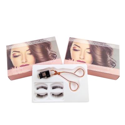 China Long New Style Natural No Glue 8D Quantum Eyelash Associate Lashes Logo Boxes Magnetic Eyelashes Custom Made for sale