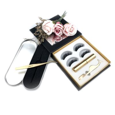 China Wholesale Natural False Eyelashes Long Private Label Lashes Packaging Box With Magnetic Eyeliner for sale