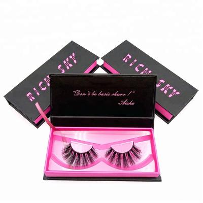 China Natural Wholesale Long Silk Lashes 3D Fiber Synthetic Hair False Eyelashes for sale