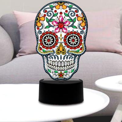 China Modern Abstract Shinny Style Skeleton Beads Diy Led Light Table Lamp Diamond Painting Lamp for sale