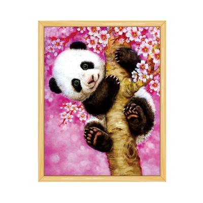 China Modern Diamond Framed Panda Size 40X50 Thickness 25mm Frame Diamond Decorative Painting Korean Painting for sale