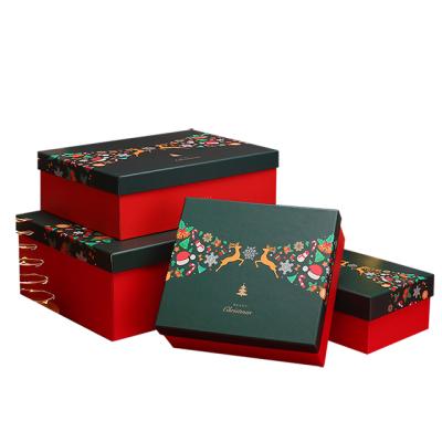 China Newest Christmas Gift Box 2021 New Double 3D Apple Gift Box Three-Dimensional Open Gift Box for sale