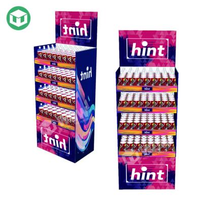 China Tiers Mall Water Bottle Display POP Energy Drink Cardboard Customized Display Stand For Retail Stores for sale