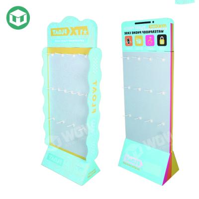 China Cardboard Plastics Hooks Cardboard Retail Display For Phone Case , Retail Display Boxes for sale