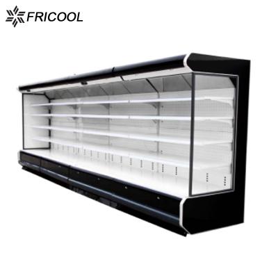 China Single-temperature Supermarket Multi Decks Upright Dairy Products Open Display Fridge for sale