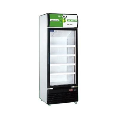 China Single-Temperature Straight Refrigerated Glass Door Cooler For Drinks With CE&ETL for sale