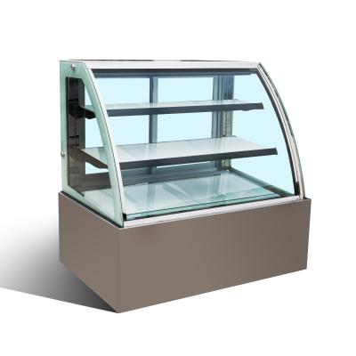 China Refrigerated Single-Temperature Glass Door Cake Display Case for Bakery with CE/ETL for sale