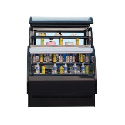 China Single-Temperature Refrigerated Square Glass Cake Display Cases For Bakery Shop With CE/ETL for sale