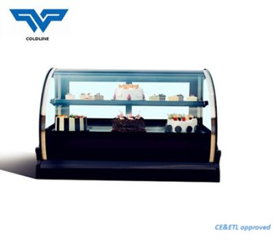 China Single-Temperature Double Refrigerated Countertop Access Showcase For Bakery for sale