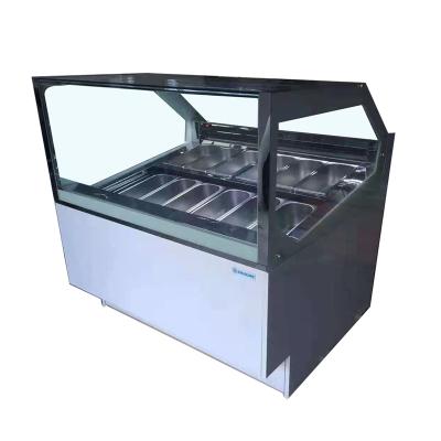 China Single-temperature ice cream freezer display freezer gelato showcase with CE/ETL for sale