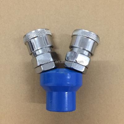 China Aluminum Alloy/Stainless/Brass Coupler/2 way/Y-Type/Air/Pneumatic Quick Fittings for sale