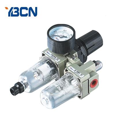 China FRL Type Air Regulator Filter Polycarbcnate AC2000-02 Regulator and SMC Type Air Lubricator Combination Treatment for sale