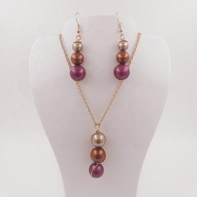 China JX126 BOHEMIA Jewelry Set With Shell Pearl Earring Color Hawaii Jewelry Custom Wholesale For Women And Girls for sale