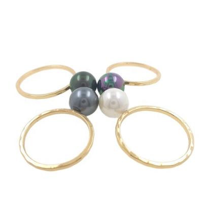 China Wholesale Ethnic Hawaiian Jewelry JX43 Black Pearl Rings for sale