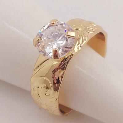 China Hawaii Heritage Diamond Ring Samoa Woman Casual/Sporty Ring with 14k Gold Jewelry Bracelet Earring Set Christmas Gift CZ Stone Ring for sale