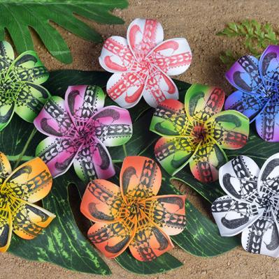 China Foam Foam Flower Hair Pin Artificial Island Eva Frangipani Tiara Hibiscus Hawaiian Plumeria Ear Accessories for sale