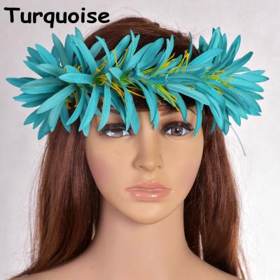 China Tropical Spider Lily Flower Headband Island Hair Elastic Haku Hula Dance Accessories Wear Foam Hair Pick Clip Multi Colors for sale